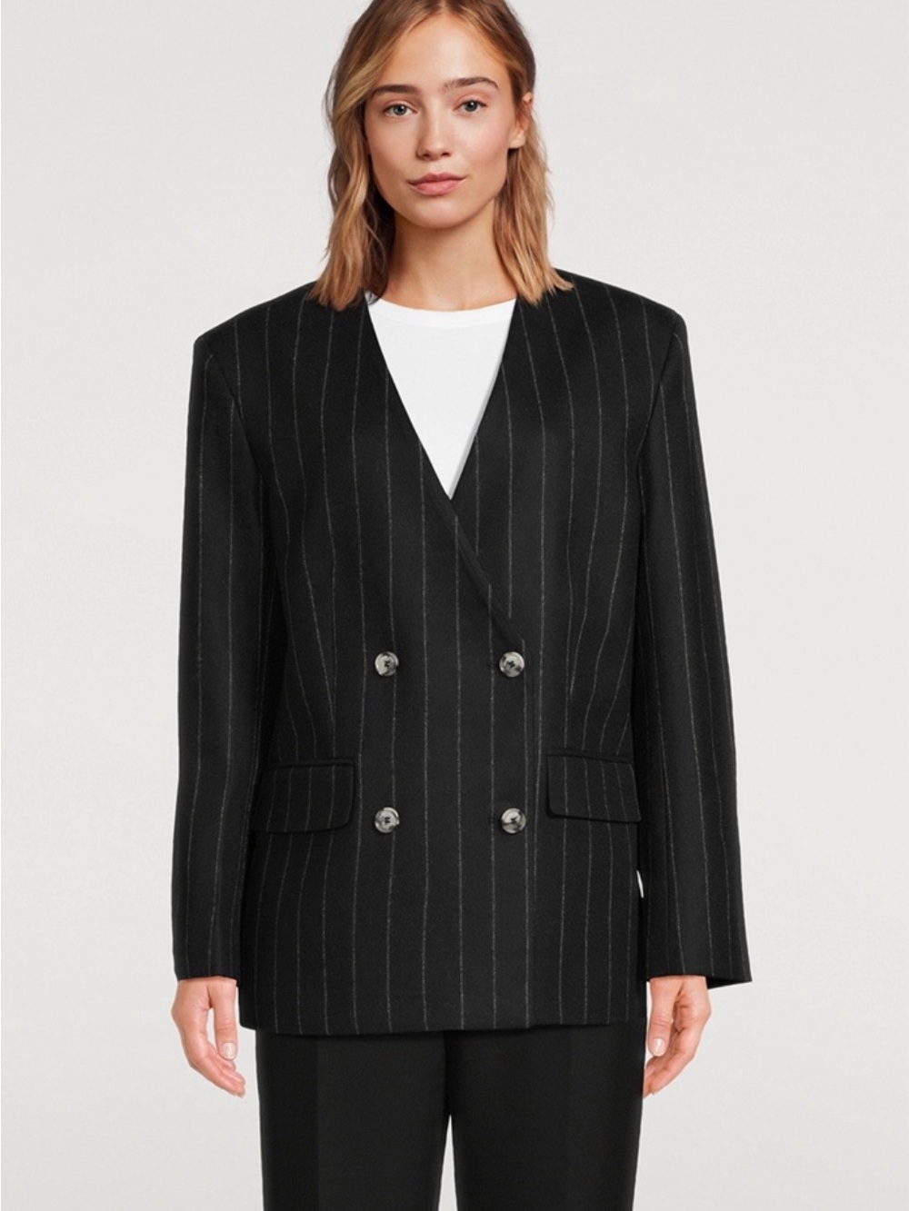 Anine Bing Maron Pinstripe Blazer Size Small